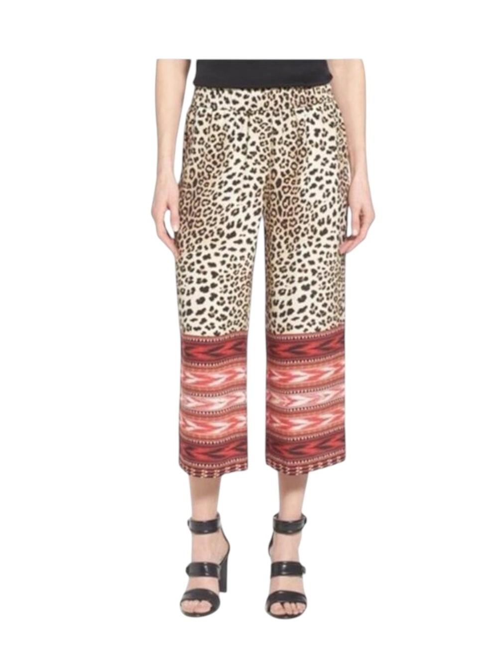 new Kobi Halperin 𑁍 Silk Leopard Print Wide Leg Pant 𑁍 Hibiscus Contrast 𑁍 M - Picture 5 of 16